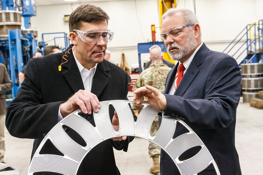 Secretary of the Army views industrial base operations