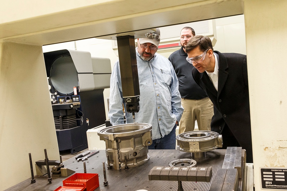 Secretary of the Army views industrial base operations