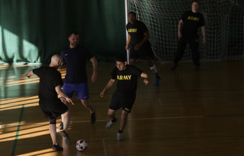 Soccer game creates team cohesion in the Polish community