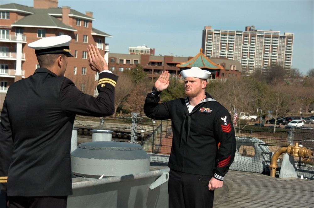 Re-enlistment ceremony