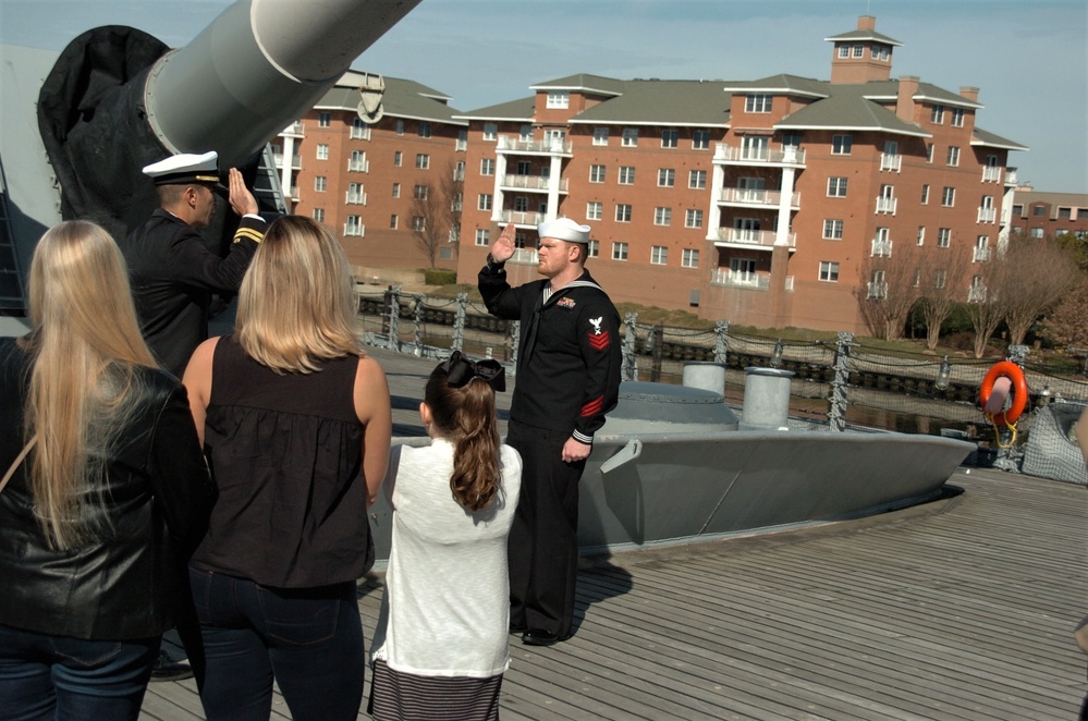 Re-enlistment ceremony