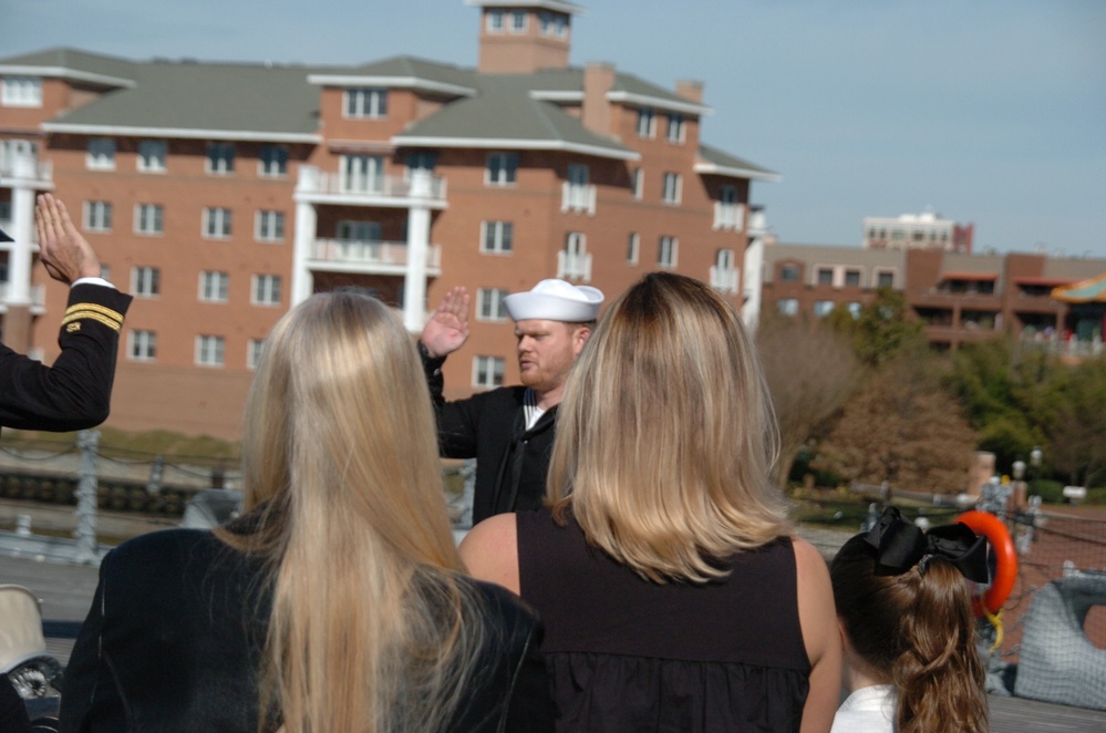 Re-enlistment ceremony