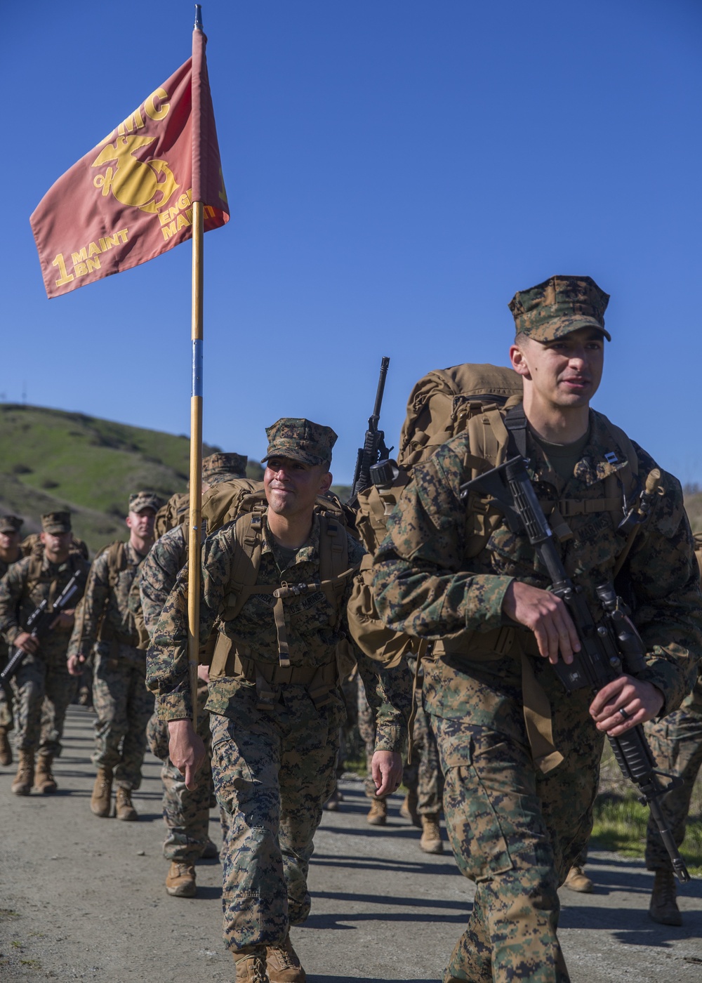 Marines with CLR-15 Hike the Hills of Camp Pendleton