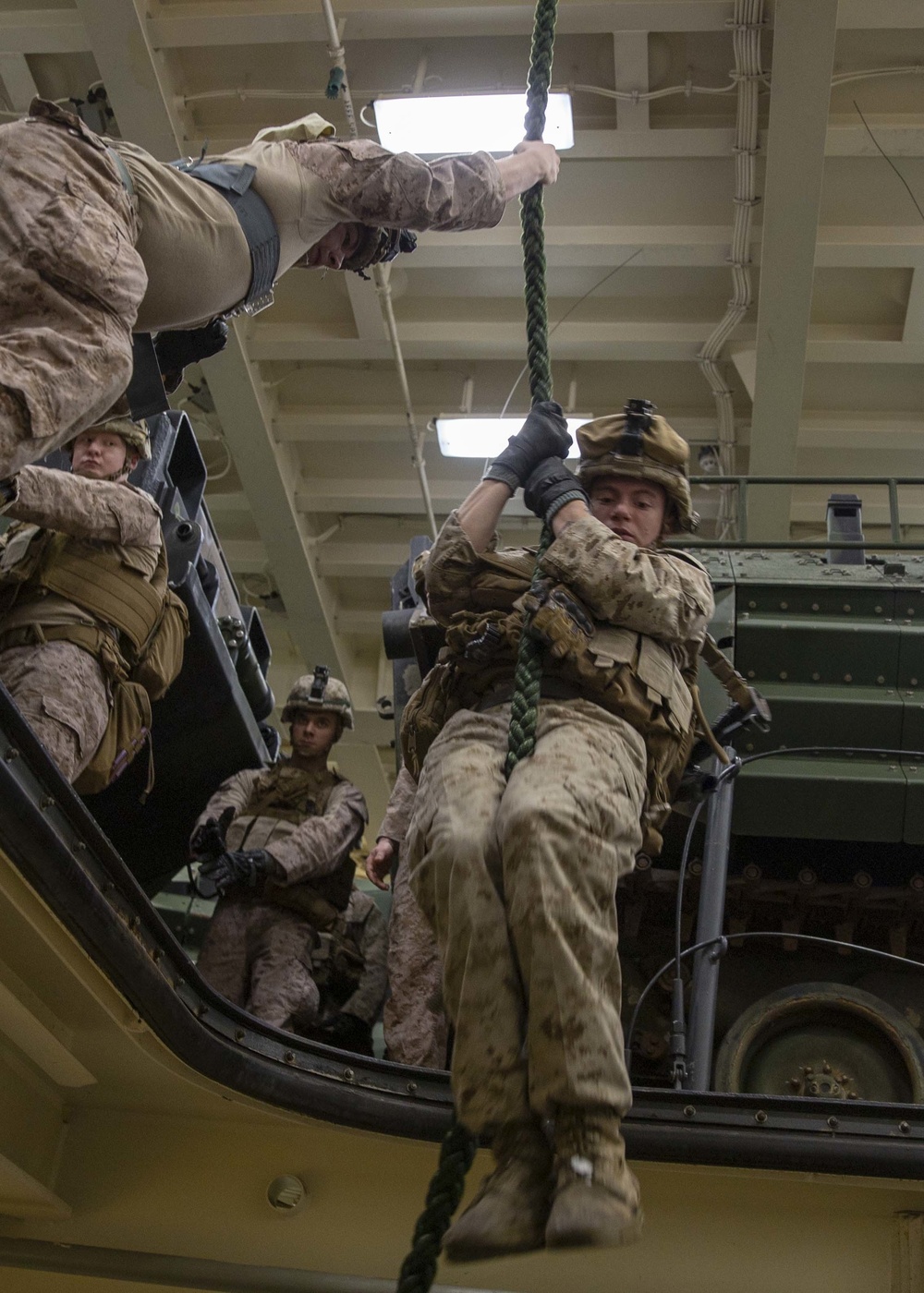 USS Arlington Fast Rope Training