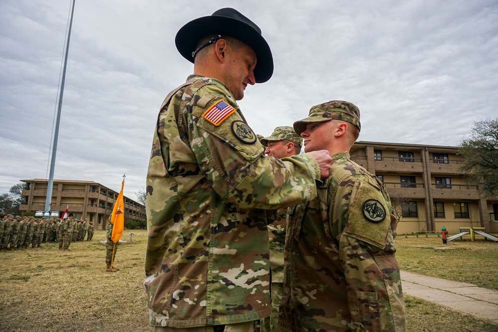 Brave Rifles conduct gold spur ceremony