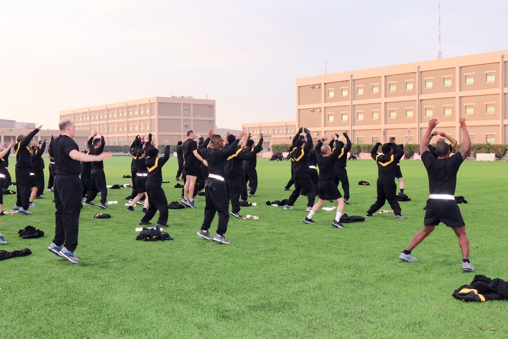 335th Signal Command (Theater) (Provisional) conducts unit physical training