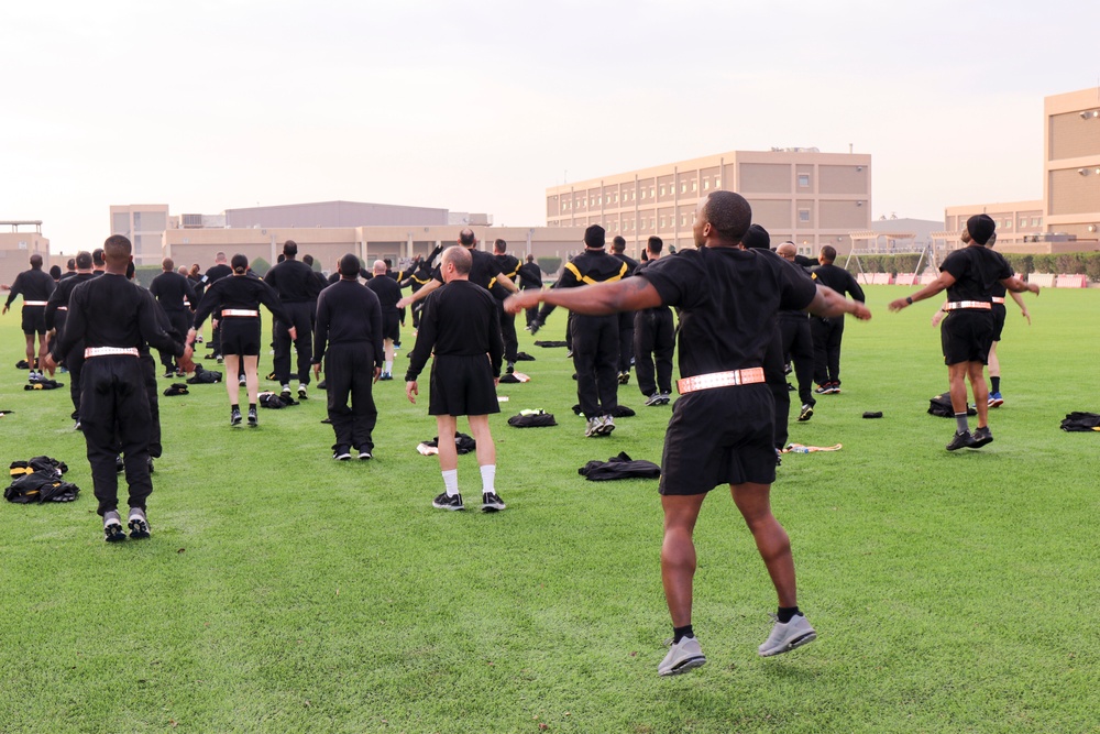 335th Signal Command (Theater) (Provisional) conducts unit physical training