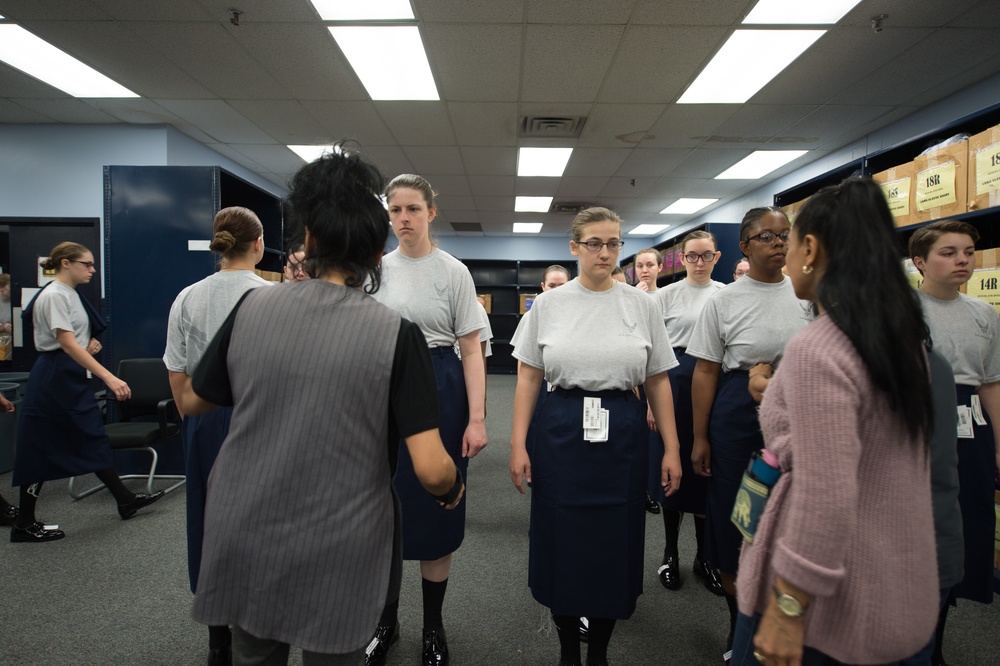 From truck to trainee; 502d LRS clothing issue