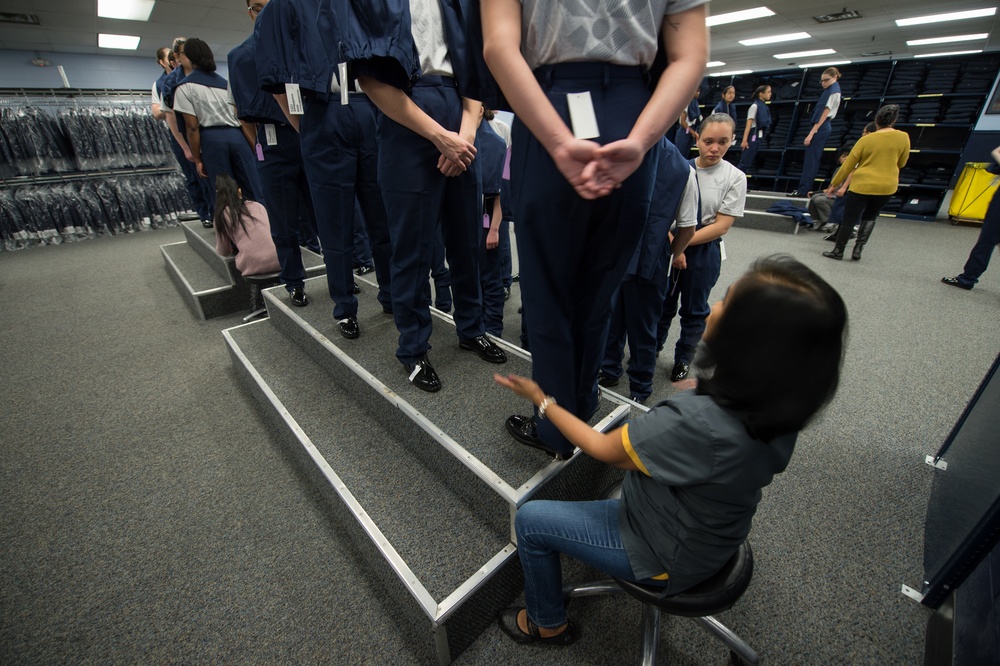 From truck to trainee; 502d LRS clothing issue