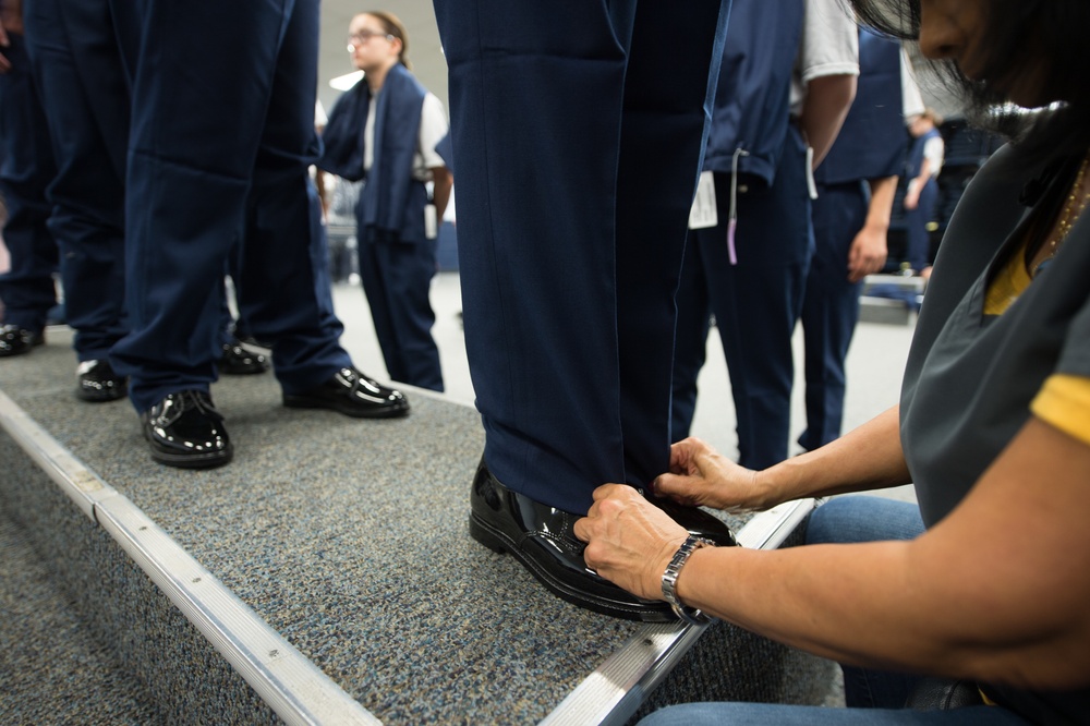 From truck to trainee; 502d LRS clothing issue