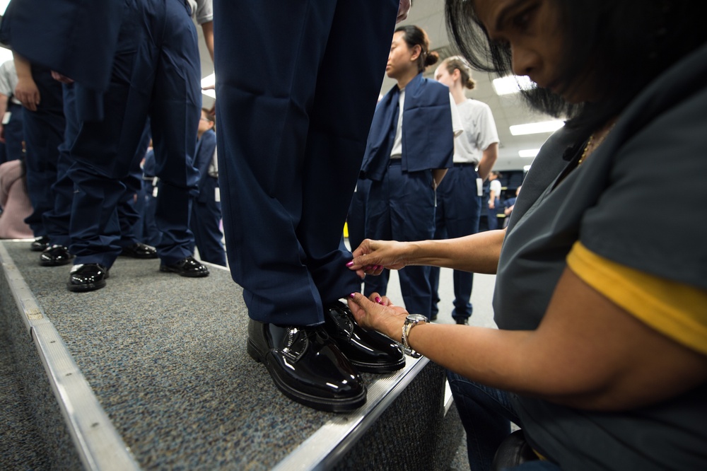 From truck to trainee; 502d LRS clothing issue