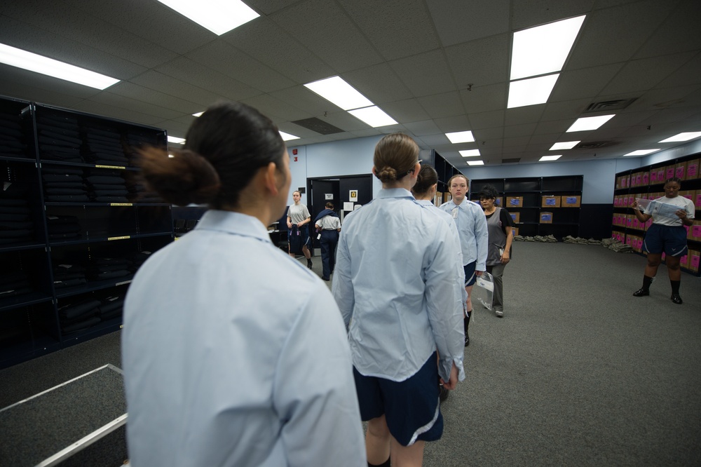 From truck to trainee; 502d LRS clothing issue