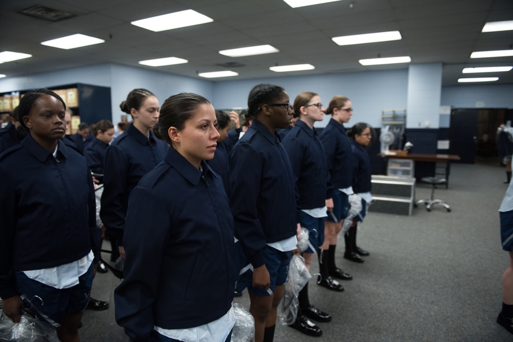 From truck to trainee; 502d LRS clothing issue