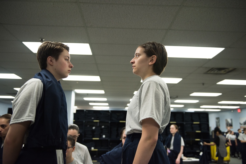 From truck to trainee; 502d LRS clothing issue