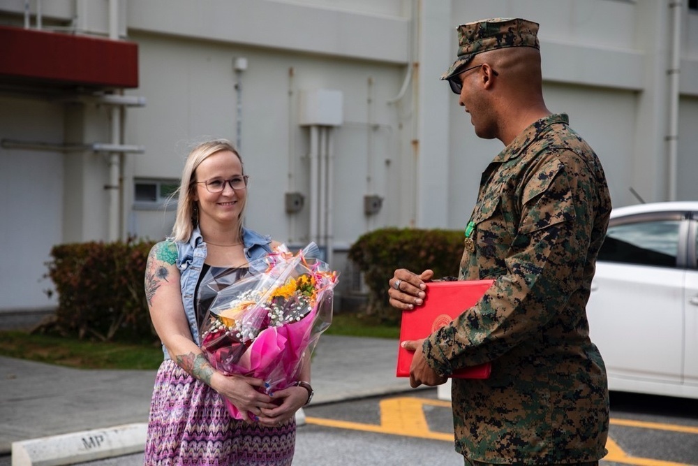 U.S. Marine applies basic life saving skill to help civilian in Okinawa