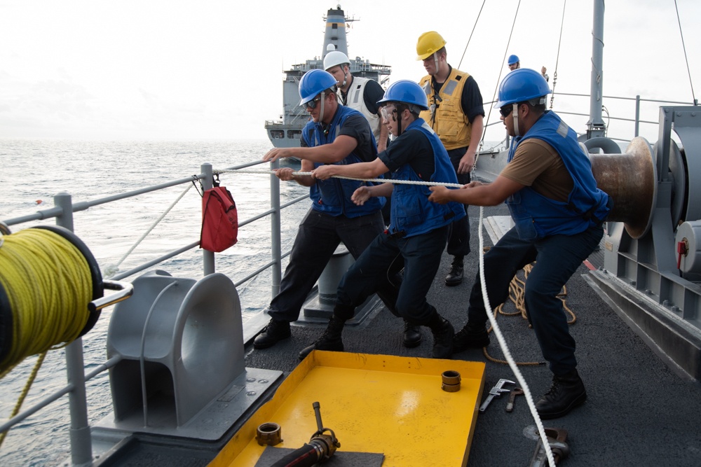 USS Chief conducts replenishment at sea