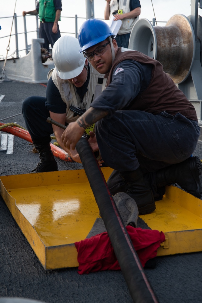 USS Chief conducts replenishment at sea