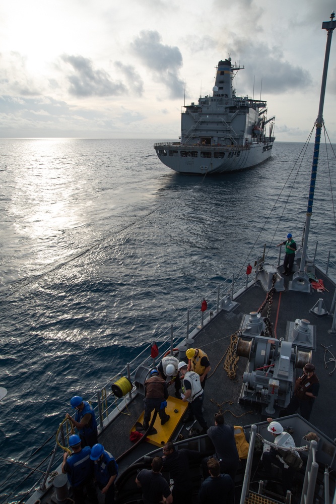 USS Chief conducts replenishment at sea