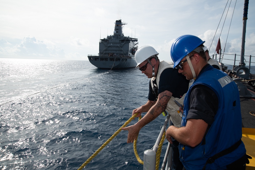 USS Chief conducts replenishment at sea