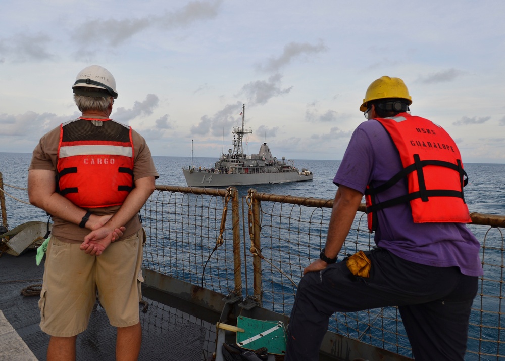 USS Chief Conducts RAS With USNS Guadalupe