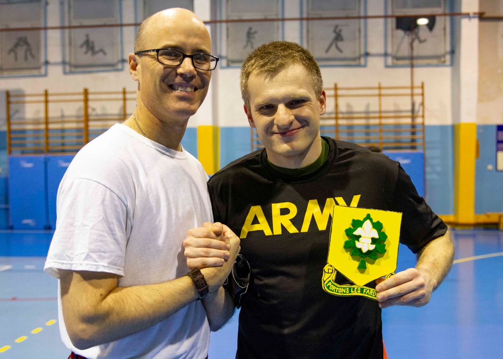 American and Polish soldiers strengthen ties through futsal