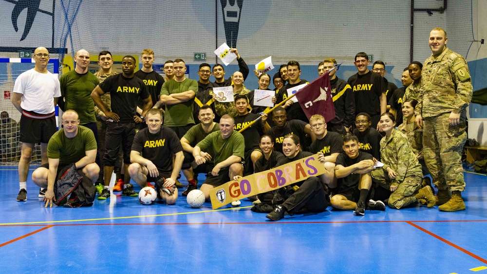 American and Polish soldiers strengthen ties through futsal