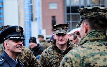U.S. Marines and Allies Celebrate Estonia National Day
