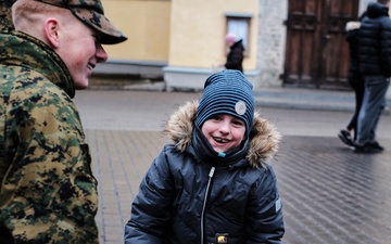 U.S. Marines and Allies Celebrate Estonia National Day