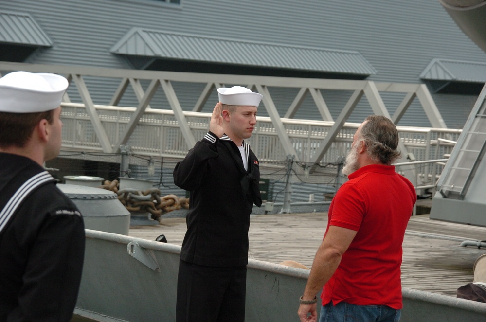 Re-enlistment ceremony