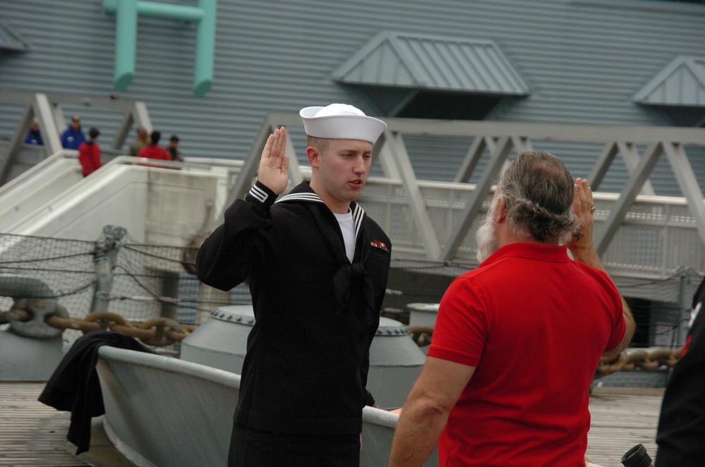 Re-enlistment ceremony