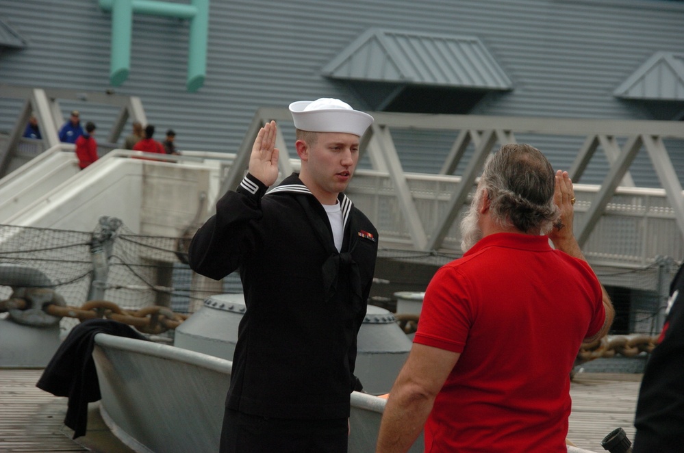 Re-enlistment ceremony