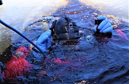 Fort McCoy firefighters practice diving under ice for rescue operations
