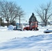 Contractors clear snow at Fort McCoy after February snowfall