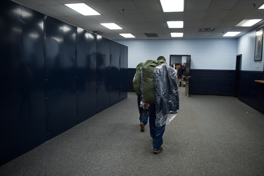 From truck to trainee; 502d LRS clothing issue