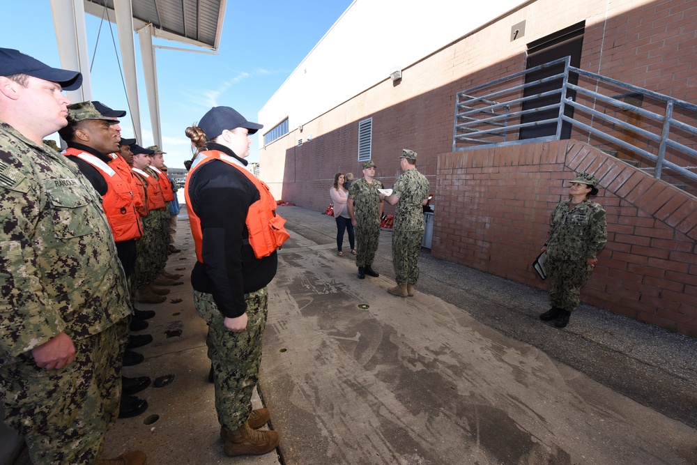 Boatswain's Mate 1st Class Taylor Baxley Reenlists