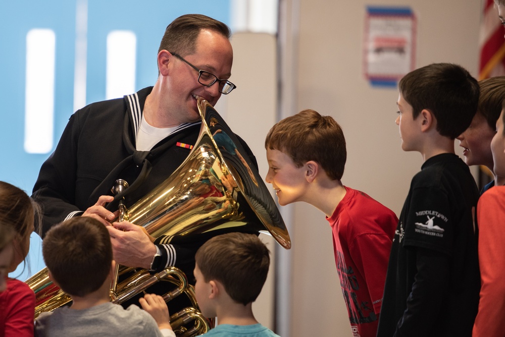 Brass Quintet Performs at Gaudet Middle School