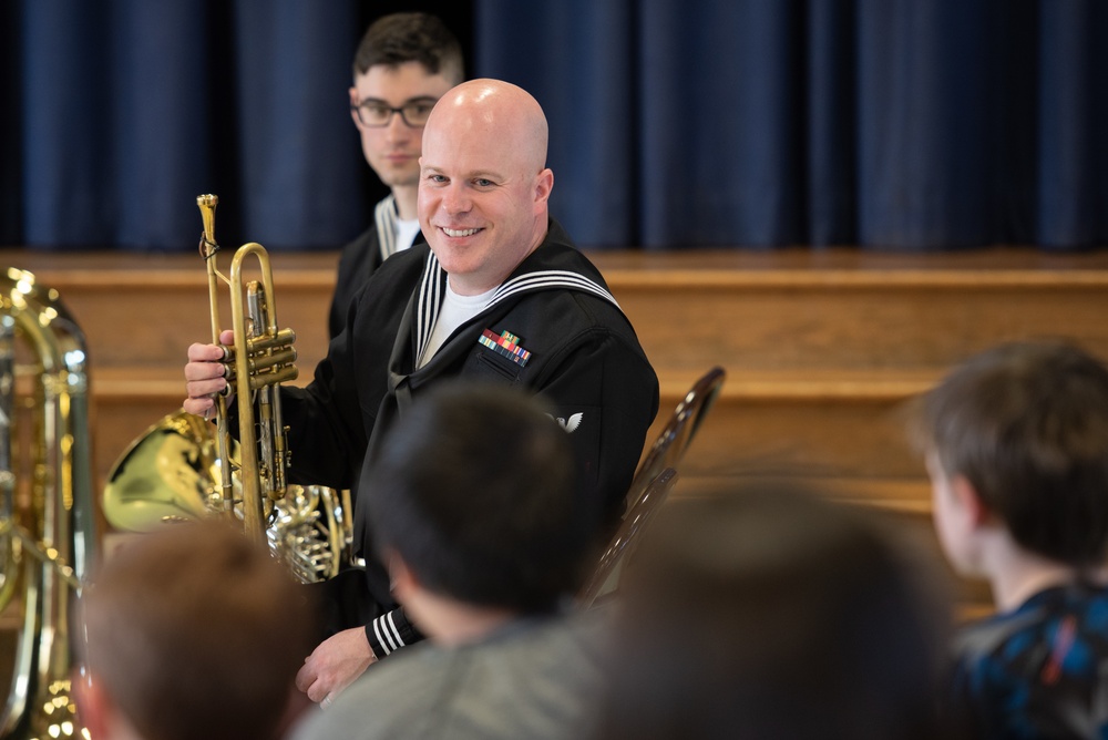 Brass Quintet Performs at Gaudet Middle School