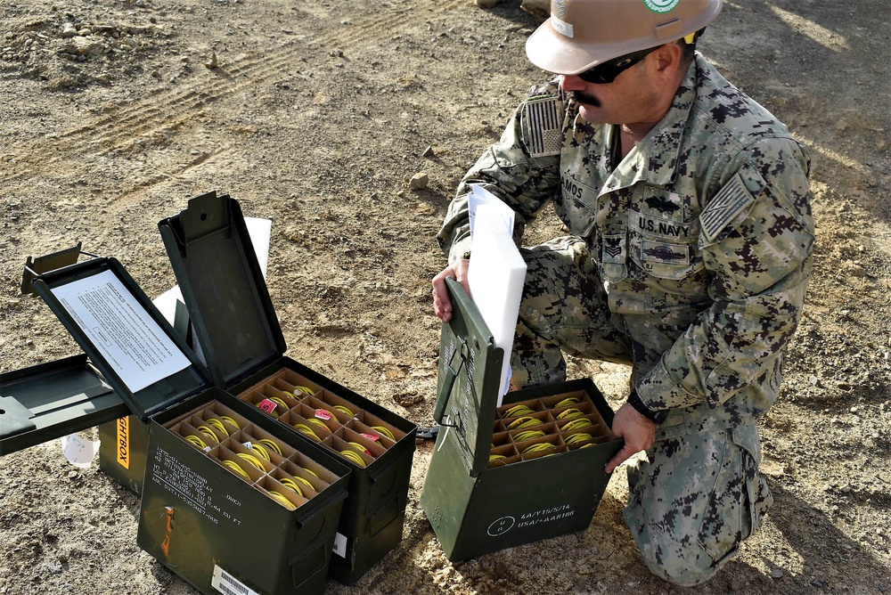 Seabees Conduct Quarry Blasting