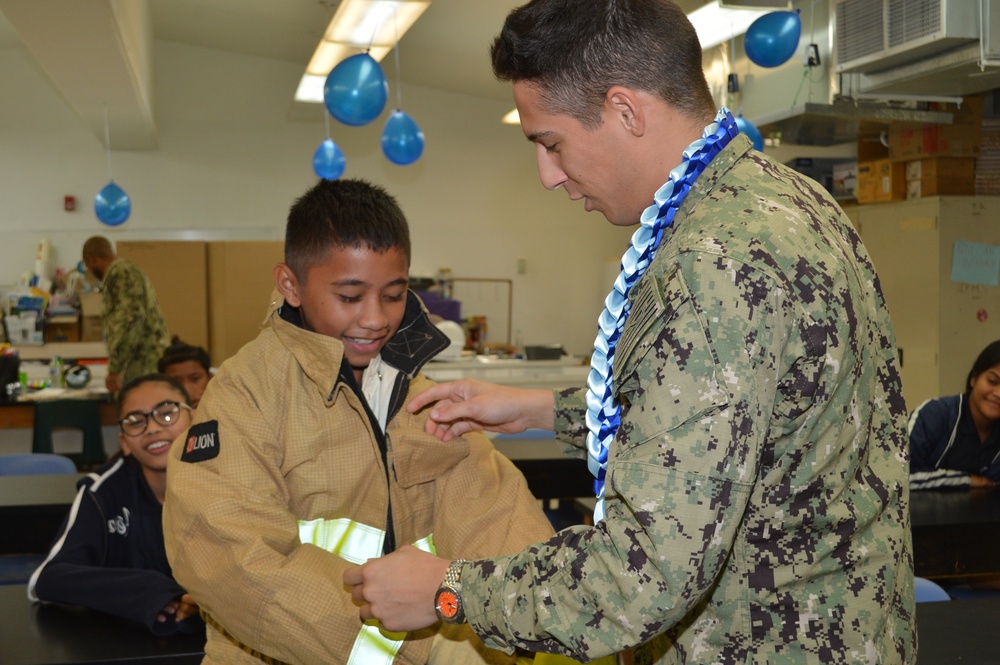 Guam Sailors Volunteer for Career Day at Middle School
