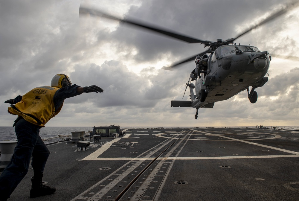 USS Preble flight quarters