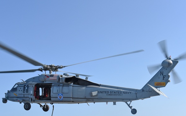 USS Blue Ridge Sailors participate in VERTREP