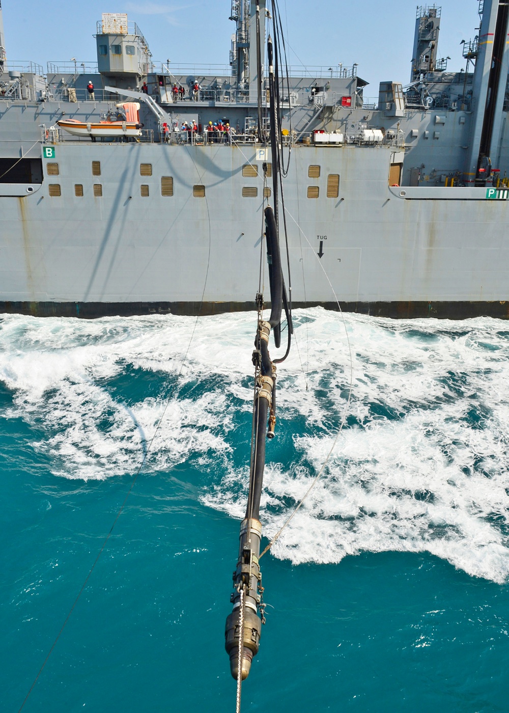 USS Blue Ridge conducts replenishment at sea