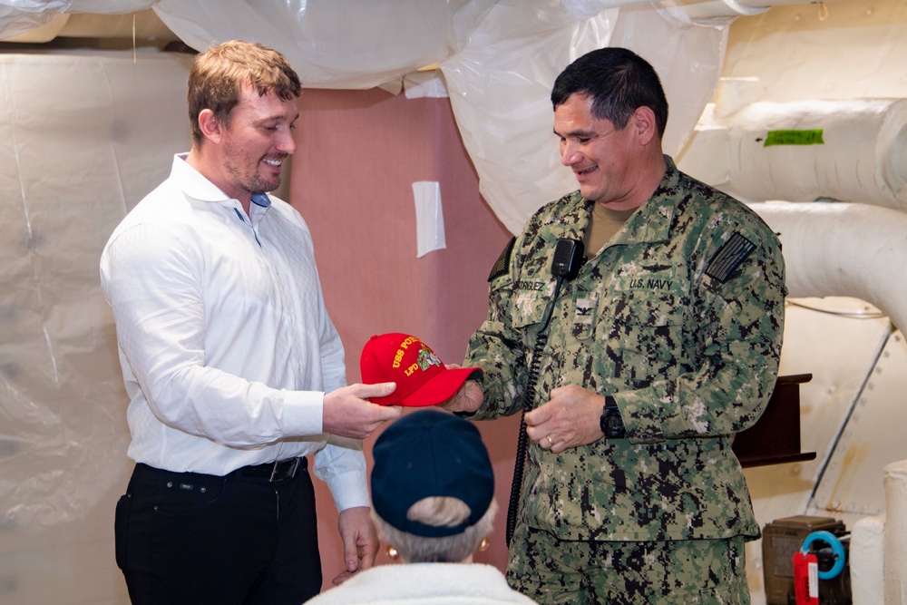 Medal of Honor recipient visit USS Portland