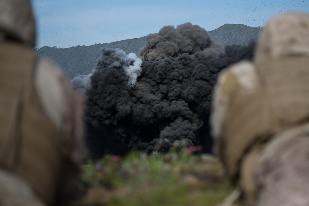 AAV Marines Clear the Way During MICLIC Training at Camp Pendleton