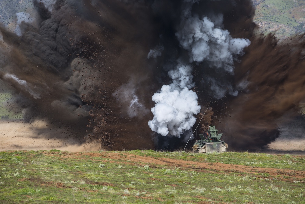 AAV Marines Clear the Way During MICLIC Training at Camp Pendleton