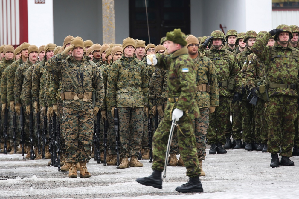 Rehearsal for Estonia National Day Parade