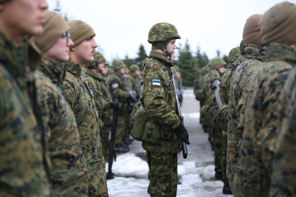 Rehearsal for Estonia National Day Parade