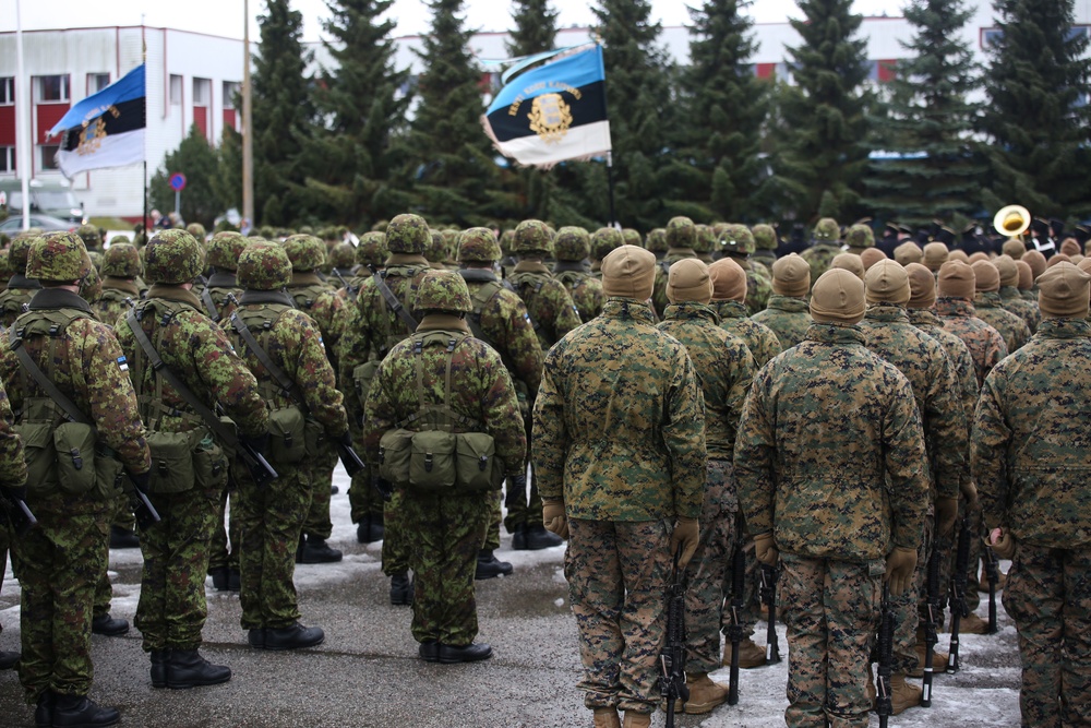 Rehearsal for Estonia National Day Parade