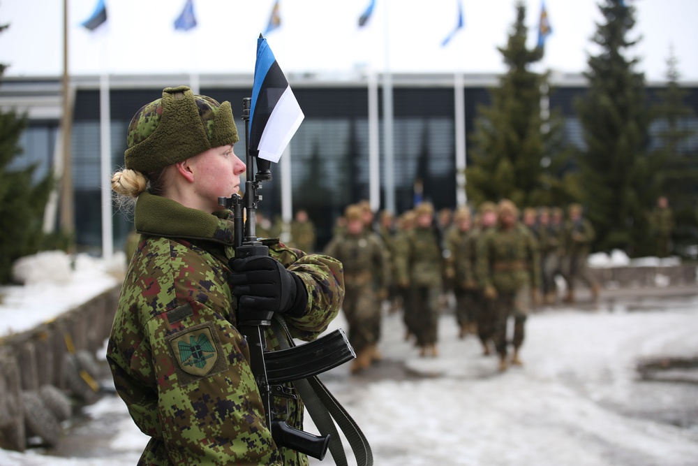 Rehearsal for Estonia National Day Parade