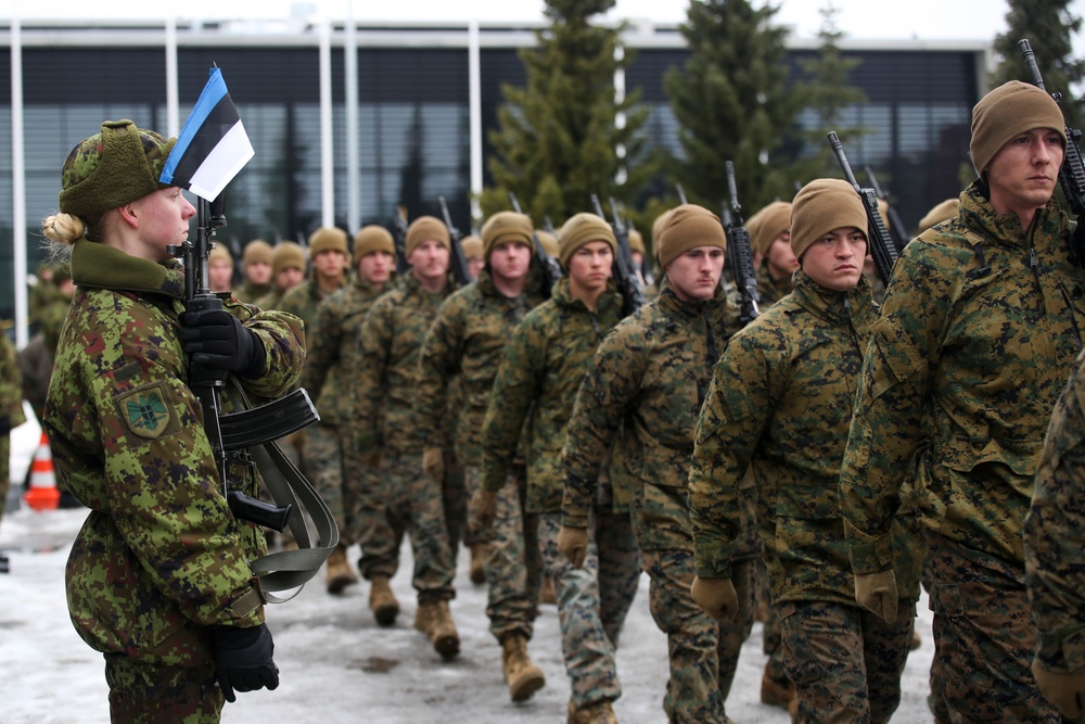 Rehearsal for Estonia National Day Parade